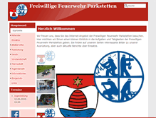 Tablet Screenshot of feuerwehr-parkstetten.de